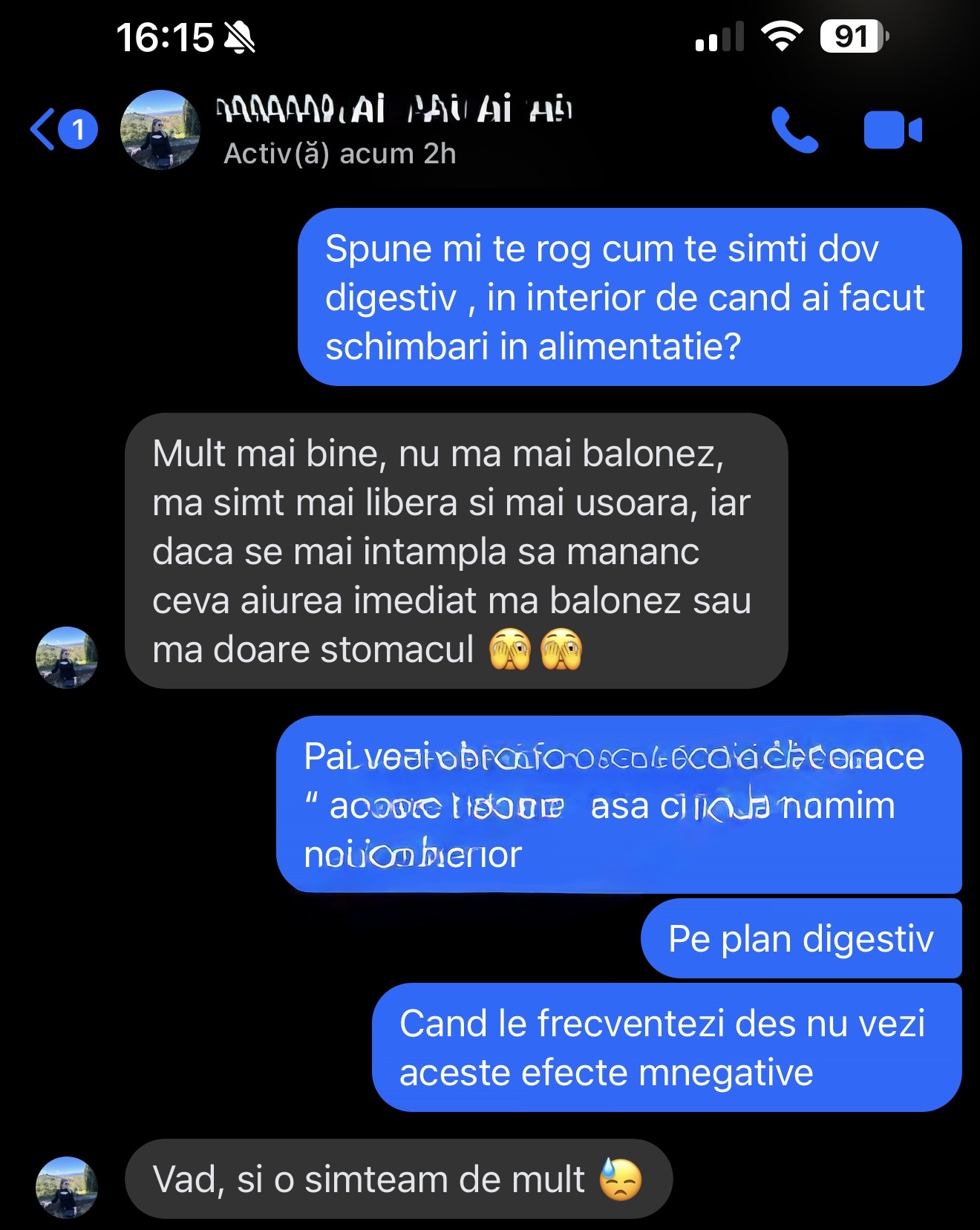 Testimonial digestiv